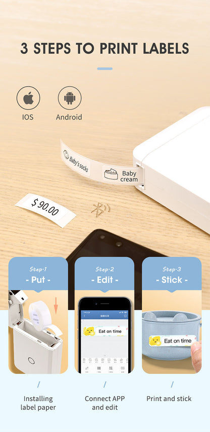Niimbot D110 Portable Label Printer WHITE 12-15mm  (iOs & android phone support)