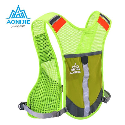Aonijie Reflective Running Vest Hydration Backpack - BLUE
