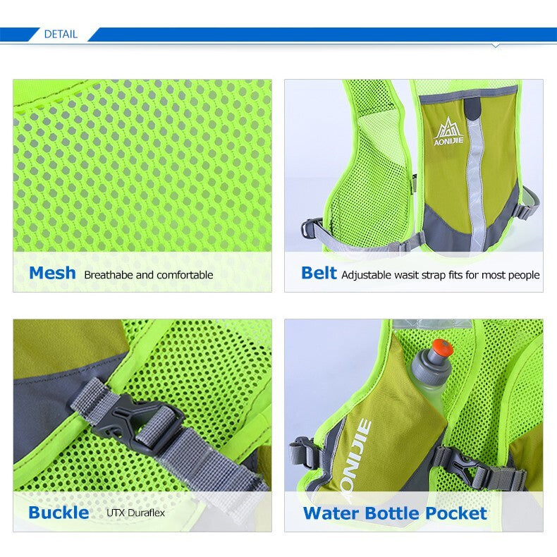 Aonijie Reflective Running Vest Hydration Backpack - ROSE