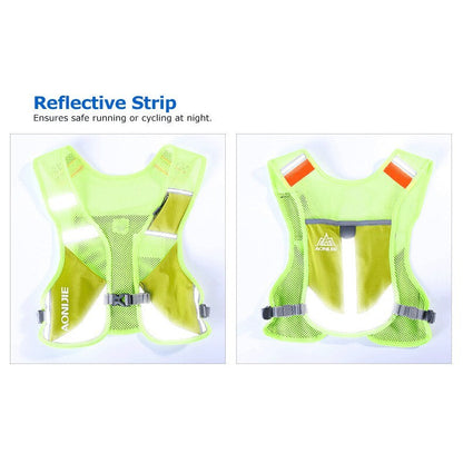Aonijie Reflective Running Vest Hydration Backpack - GRAY
