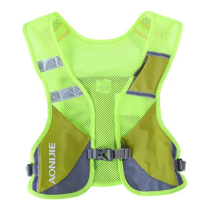 Aonijie Reflective Running Vest Hydration Backpack - GREEN