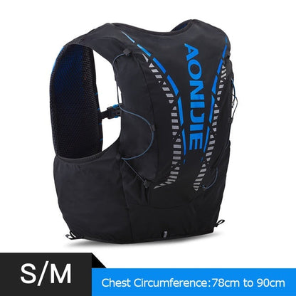 Aonijie Professional Hiking Hydration Backpack Running Vest 12L - BLACK S/M