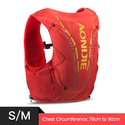 Aonijie Professional Hiking Hydration Backpack Running Vest 12L - ORANGE S/M