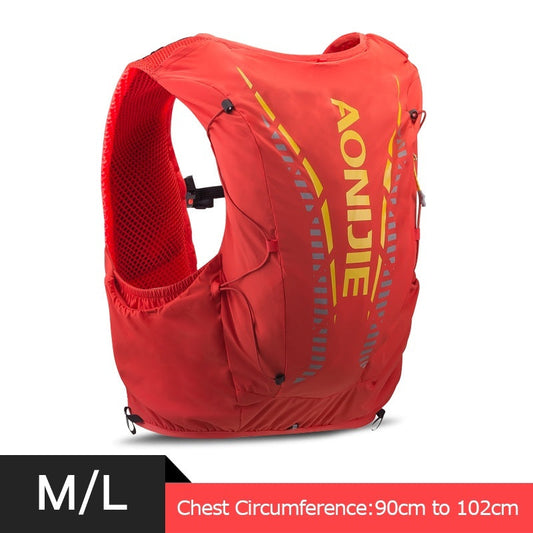Aonijie Professional Hiking Hydration Backpack Running Vest 12L - ORANGE M/L