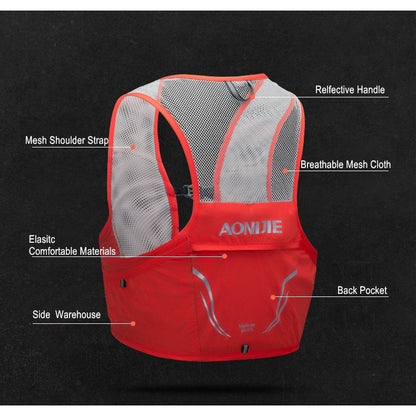 Aonijie Hydration Backpack Running Vest 2.5L - ORANGE L/XL