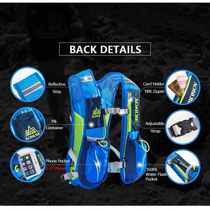 Aonijie Lightweight Trail Running Vest Only 5.5L - MINT GREEN