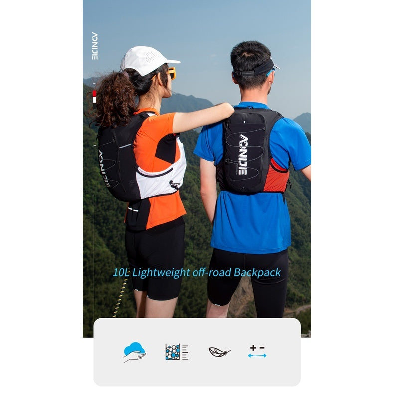Aonijie Trail Running Vest Backpack 10L - BLACK WHITE L