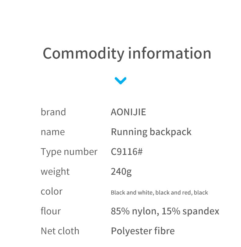 Aonijie Trail Running Vest Backpack 10L - BLACK WHITE L