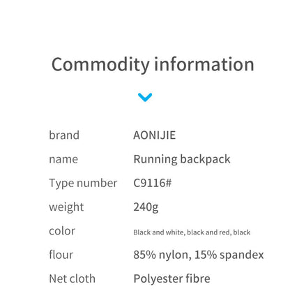 Aonijie Trail Running Vest Backpack 10L - BLACK WHITE L