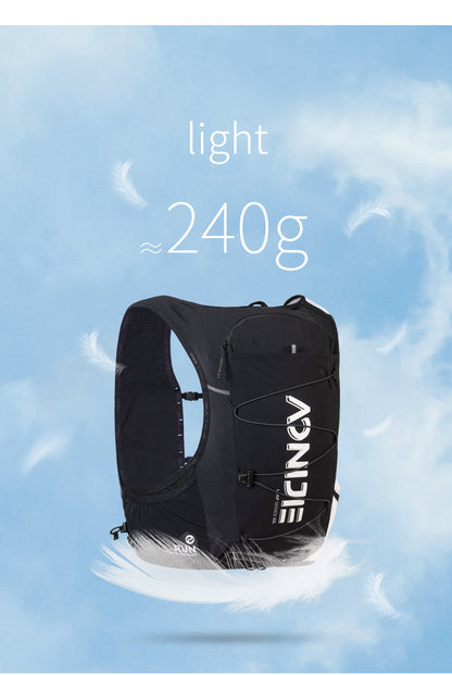 Aonijie Trail Running Vest Backpack 10L - BLACK WHITE L