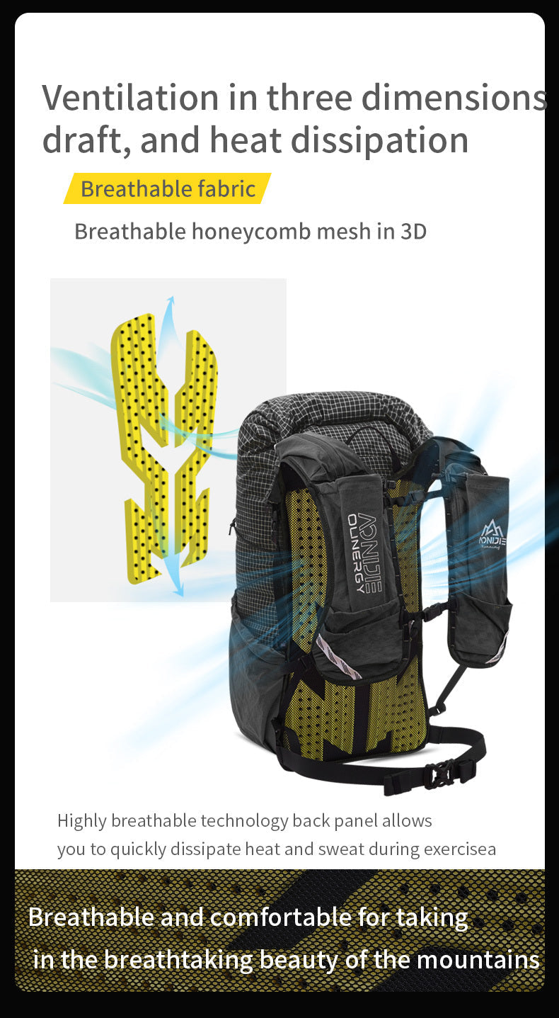 Aonijie Outdoor Travel Backpacks Large Capacity Hydration - GREEN