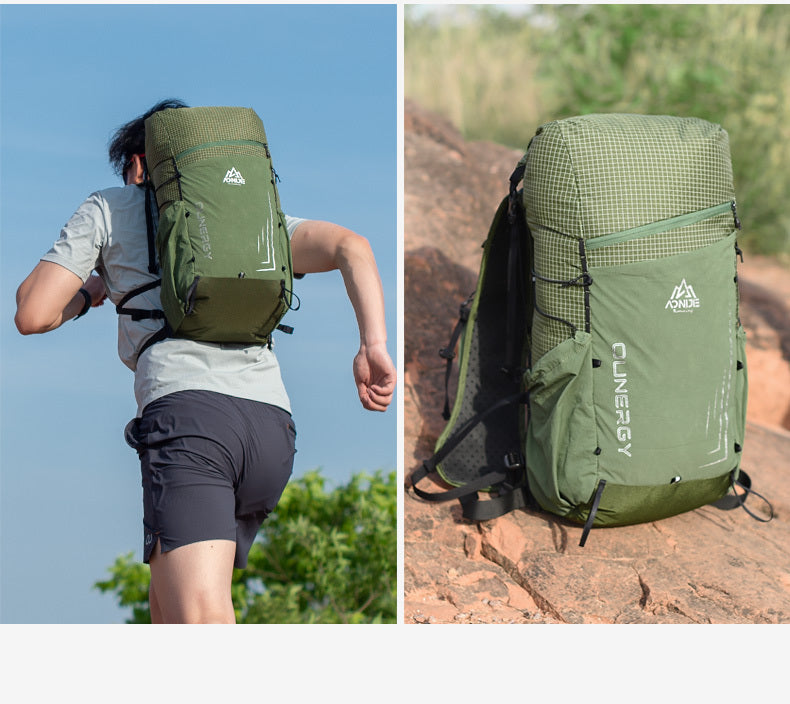 Aonijie Outdoor Travel Backpacks Large Capacity Hydration - GREEN