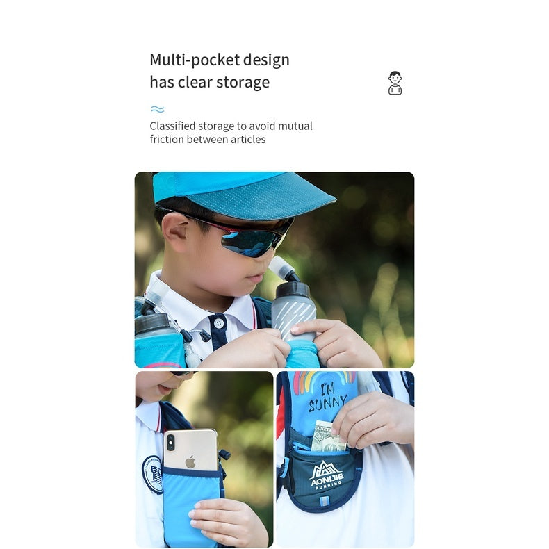 Aonijie Running Vest for Kids Hydration Backpack 5L - YELLOW (Vest Only)