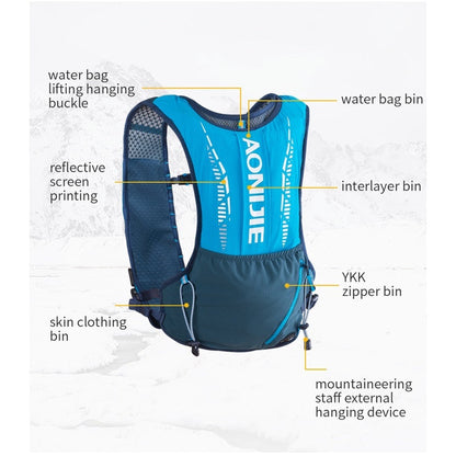 Aonijie Running Vest Hydration Backpack 5L - BLACK (Vest Only)