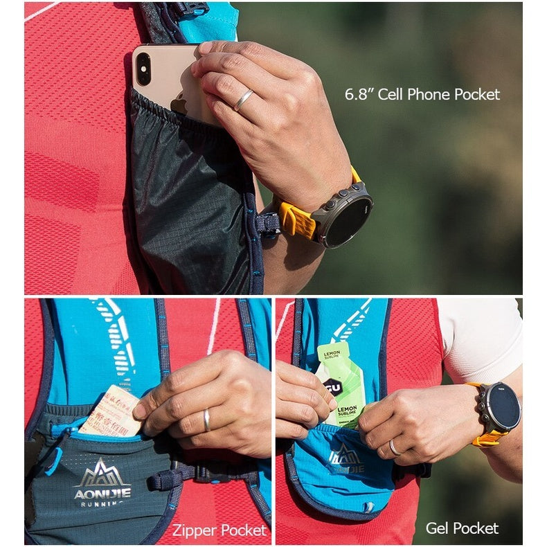 Aonijie Running Vest Hydration Backpack 5L - YELLOW (Vest Only)