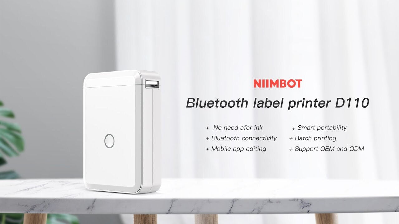 Niimbot D110 Portable Label Printer WHITE 12-15mm  (iOs & android phone support)