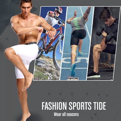 MEN'S COMPRESSION RUNNING SHORTS - BLACK (POLYESTERSOFT FABRIC) with 2 pockets