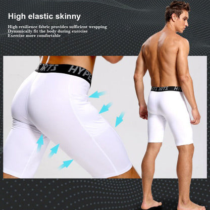 MEN'S COMPRESSION RUNNING SHORTS - BLACK (POLYESTERSOFT FABRIC) with 2 pockets