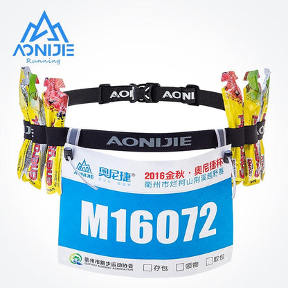 Aonijie RUNNING RACE BELT BIB HOLDER - BLACK