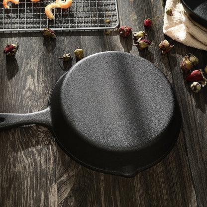 Happiness CAST IRON SET - 3 Versatile pans with 2 durable glass lids  - Pre Seasoned