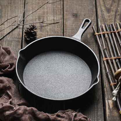 Happiness CAST IRON SET - 3 Versatile pans with 2 durable glass lids  - Pre Seasoned