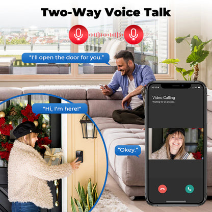 Smartrul Tuya Wireless Intelligent Wi-Fi Doorbell  Outdoor High-Definition Camera - BLACK 1 / 1