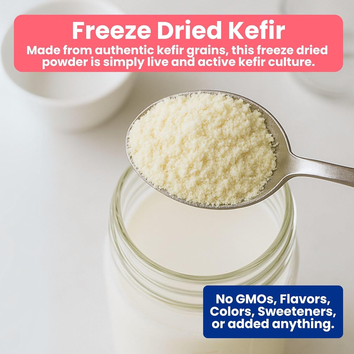 DIETARY FIBER + Japanese ORIGINAL KEFIR STARTER CULTURE (thick, yogurt-style) 12 SACHETS IN 1 POUCH - 1 sachet makes 1 liter