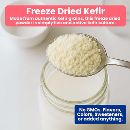 DIETARY FIBER + Japanese ORIGINAL KEFIR STARTER CULTURE (thick, yogurt-style) 12 SACHETS IN 1 POUCH - 1 sachet makes 1 liter