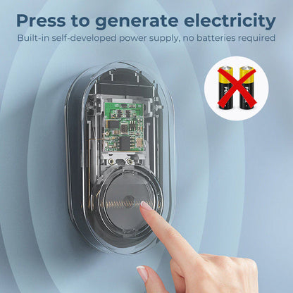 Smartrul Self-Powered Wireless Model Doorbell - BLACK  1 Button / 1 Receiver