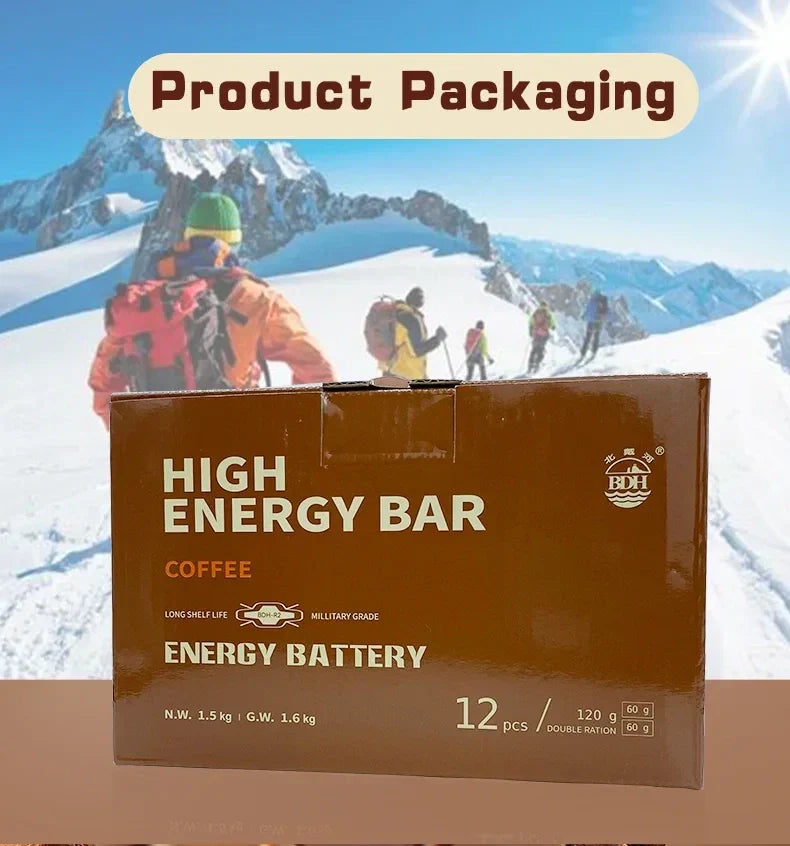 HIGH ENERGY BAR - coffee (120g x 12pcs - 1box) Exp. October 2043 - Gives rapid energy source!
