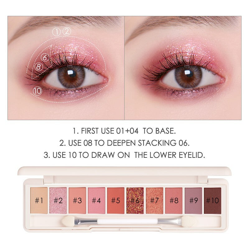 Focallure Eye shadow Palette - 10 Colors