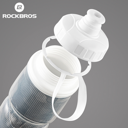 Rockbros INSULATED CYCLING Sports WATER BOTTLE with handle 670ml ALUMINUM and LEAK PROOF