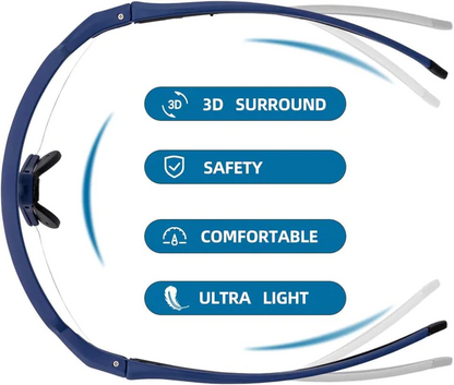 Rockbros BLUE Half Frame PHOTOCHROMIC SPORTS GLASSES UV400 PROTECTION
