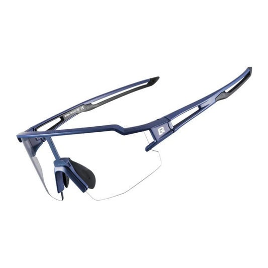 Rockbros BLUE Half Frame PHOTOCHROMIC SPORTS GLASSES UV400 PROTECTION