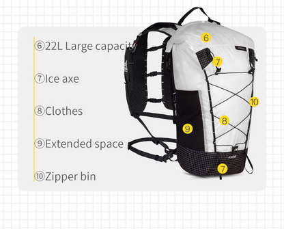Aonijie OUTDOOR TRAIL SPORTS Hydration BACKPACK 22L - YELLOW