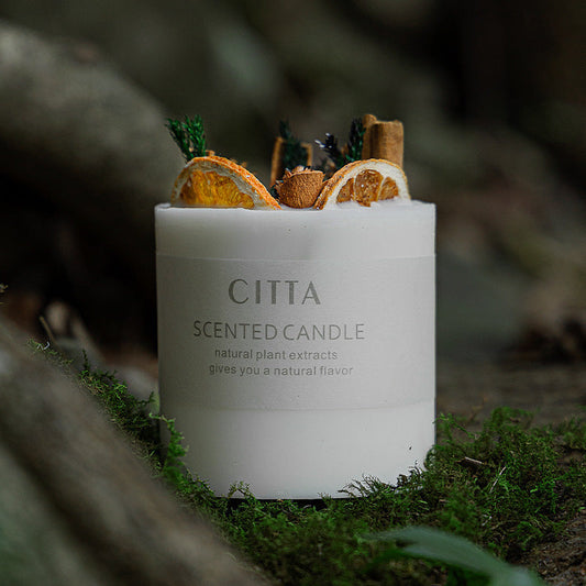 Citta Bloom of Scent Soy Bean Wax SCENTED CANDLE | Orange Cinnamon w/ BOX 343g