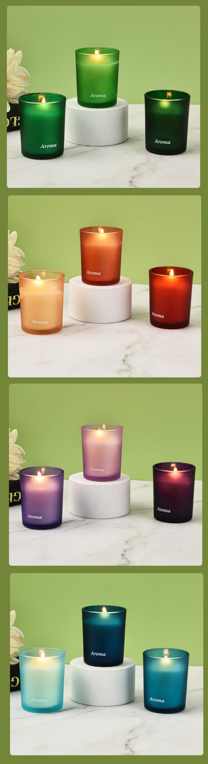 3in1 Menahem Aroma SCENTED CANDLE- PURPLE w/ Gift Box