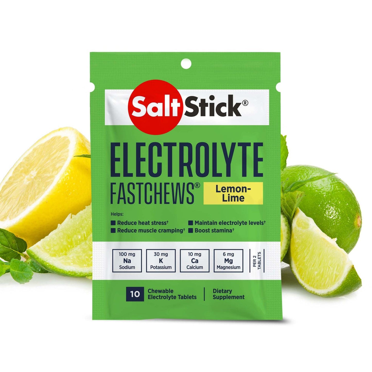 SaltStick Electrolyte Fastchews - Lemon Lime - Bottle 60ct (CHEWABLE)