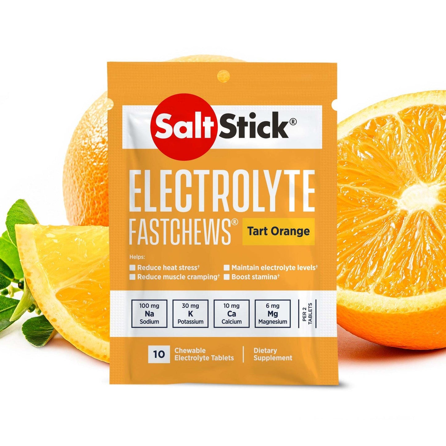 SaltStick Electrolyte Fastchews - Tart Orange - Bottle 60ct(CHEWABLE)