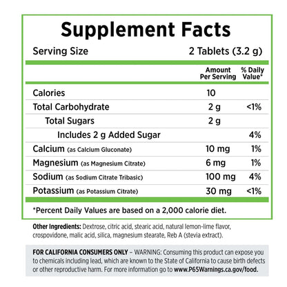 SaltStick Electrolyte Fastchews - Lemon Lime - Bottle 60ct (CHEWABLE)
