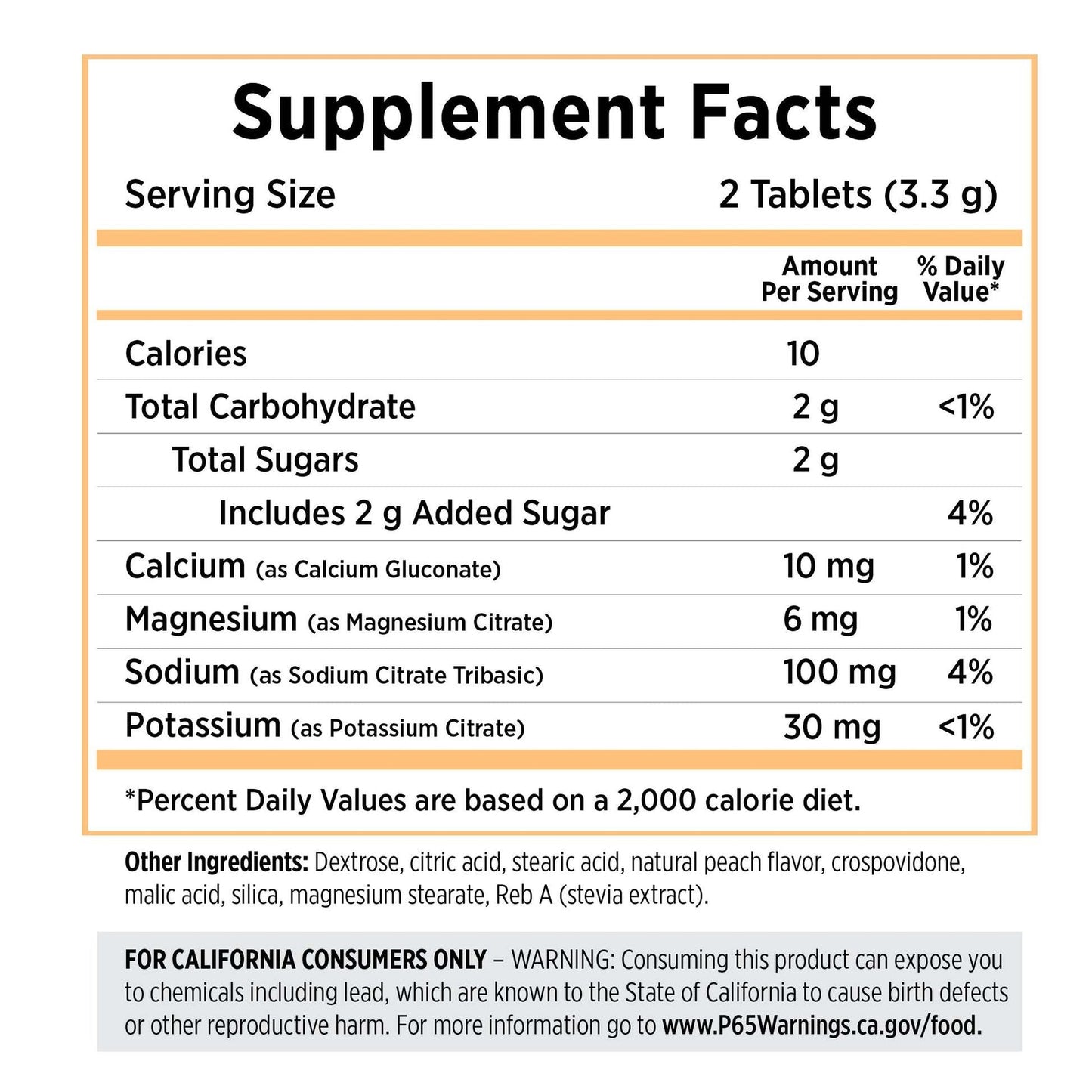 Saltstick Electrolyte Fastchews - Peach - Bottle 60ct
