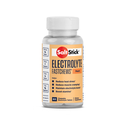 Saltstick Electrolyte Fastchews - Peach - Bottle 60ct