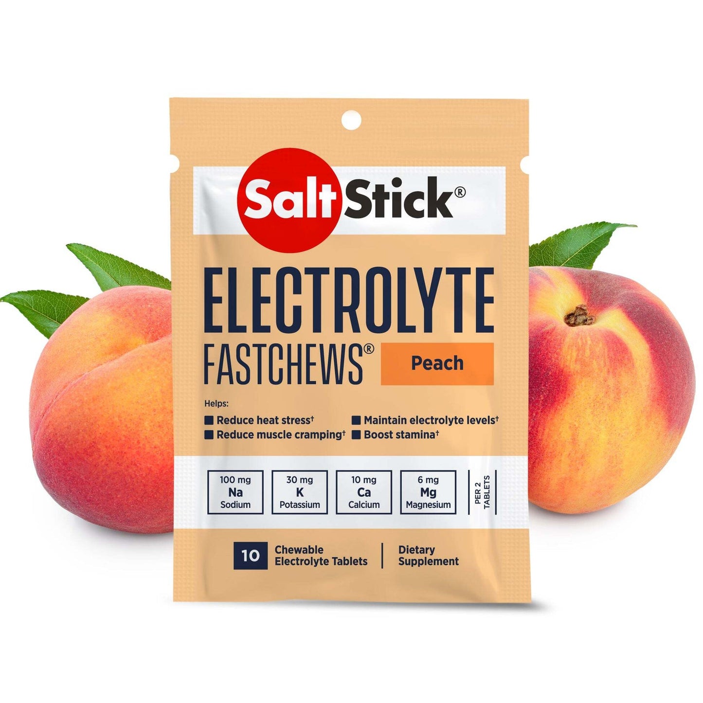 Saltstick Electrolyte Fastchews - Peach - Bottle 60ct