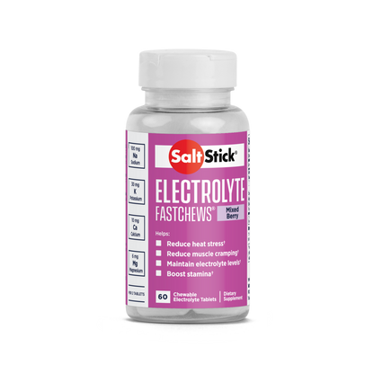 Saltstick Electrolyte Fastchews - Mixed Berry - Bottle 60ct (FAST DISSOLVING CHEWS)