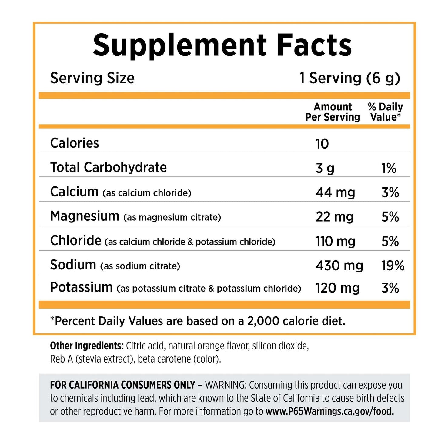 SaltStick Electrolyte DrinkMix - Tart Orange - 40 Servings Tub