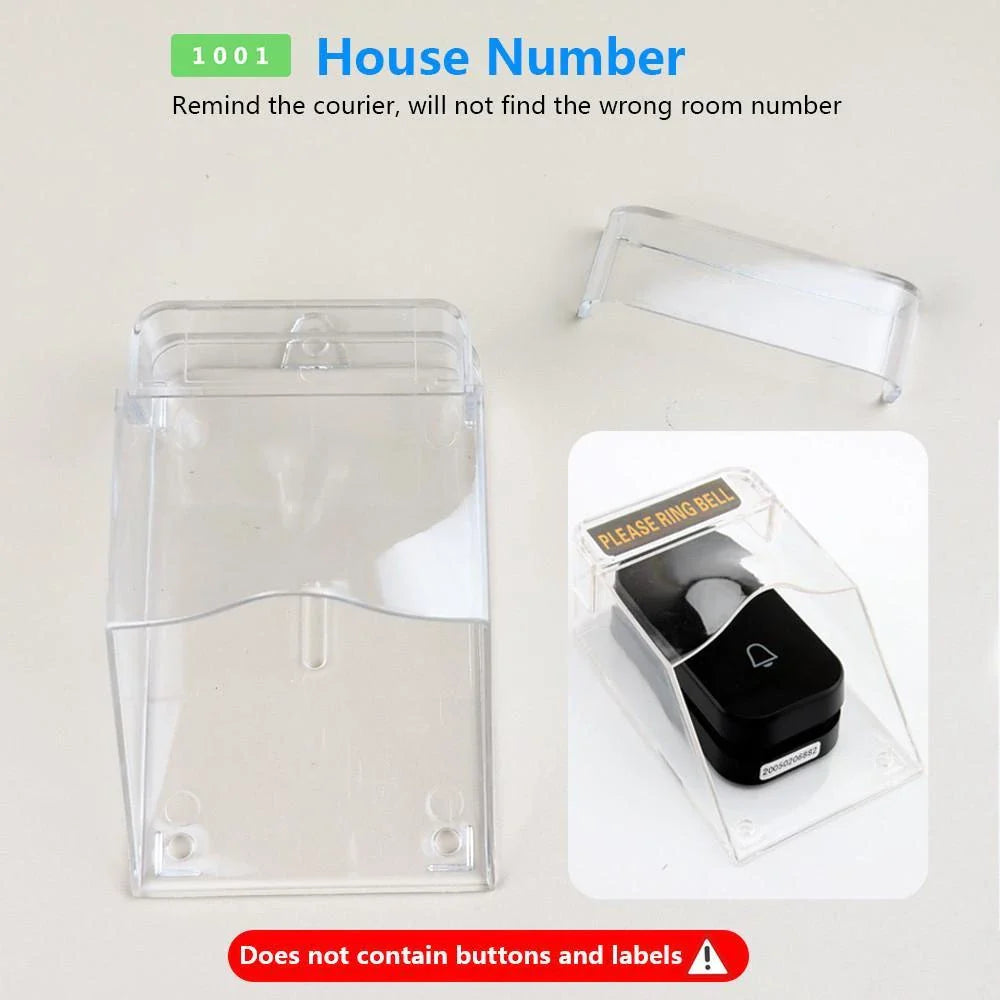 Waterproof Outdoor Cover for Home Door Wireless Doorbell - Transparent