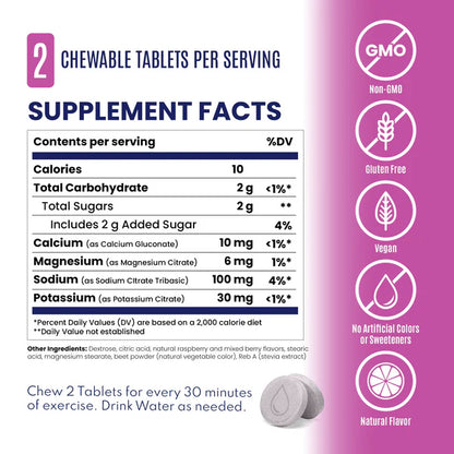FastChews in Mixed Berry - Packet SaltStick Electrolyte 10tablets