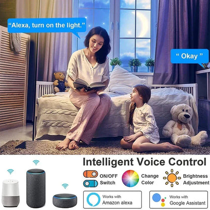 Tuya Wi-fi Smart Ceiling Light LED Bulb RGBCW 24W Dimmable Light Smart Life Works With Alexa Google Home