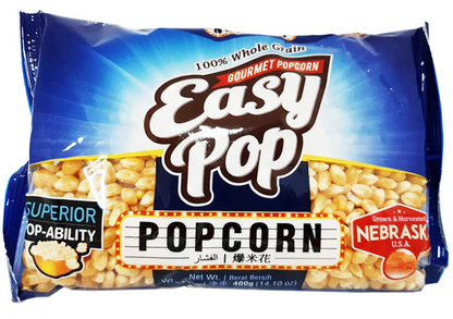 EASYPOP GOURMET POPCORN 400g x 30 Perfect for SNACKS CRAVINGS