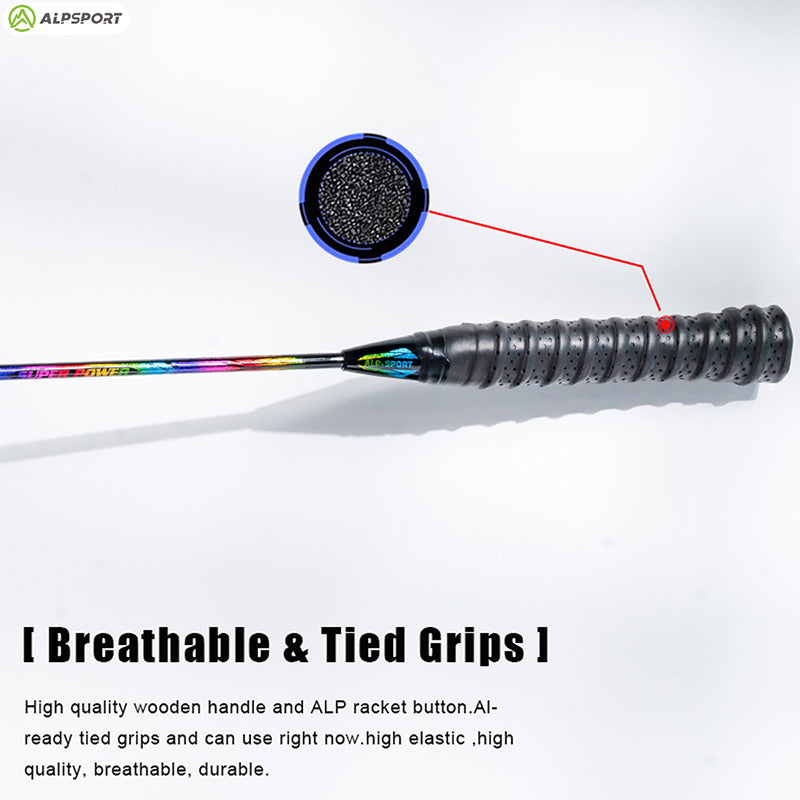 ALP SPORT 1pc XC Carbon Fiber Badminton Racket 100% Full Carbon Fiber